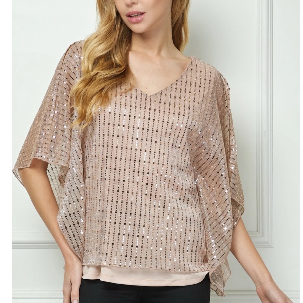 Sequin Beige Shirt